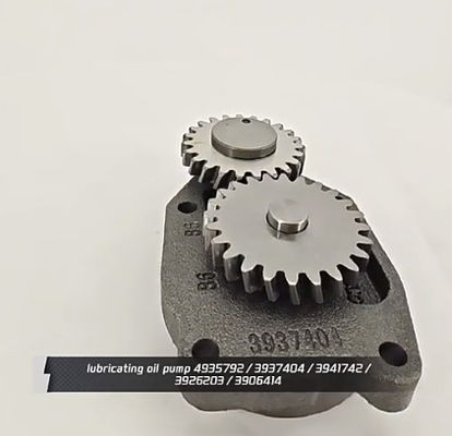 Bright Silver 6BT Cummins Oil Pump Aluminum L Alloy Steel Construction